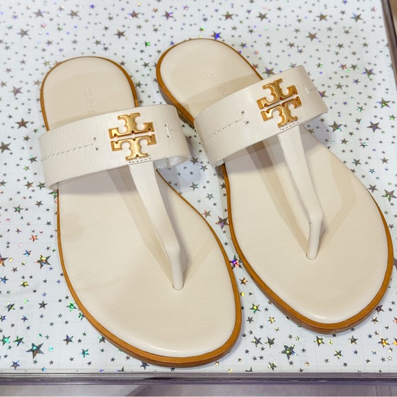 Tory Burch Shoes - ☘️ Tory Burch Everly Calf Leather Flat Thong Sandal